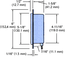 Technical drawing of thermometer